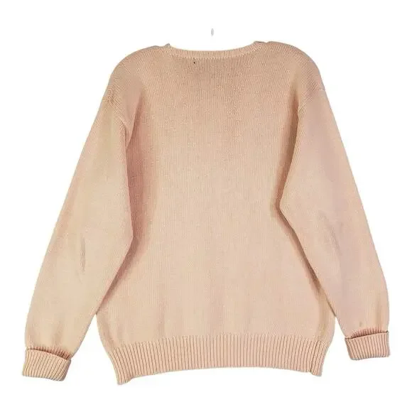 Polo Ralph Lauren Vtg Sweater Pullover Women’s Size S/M Knit Sherbet Peach - Picture 3 of 7